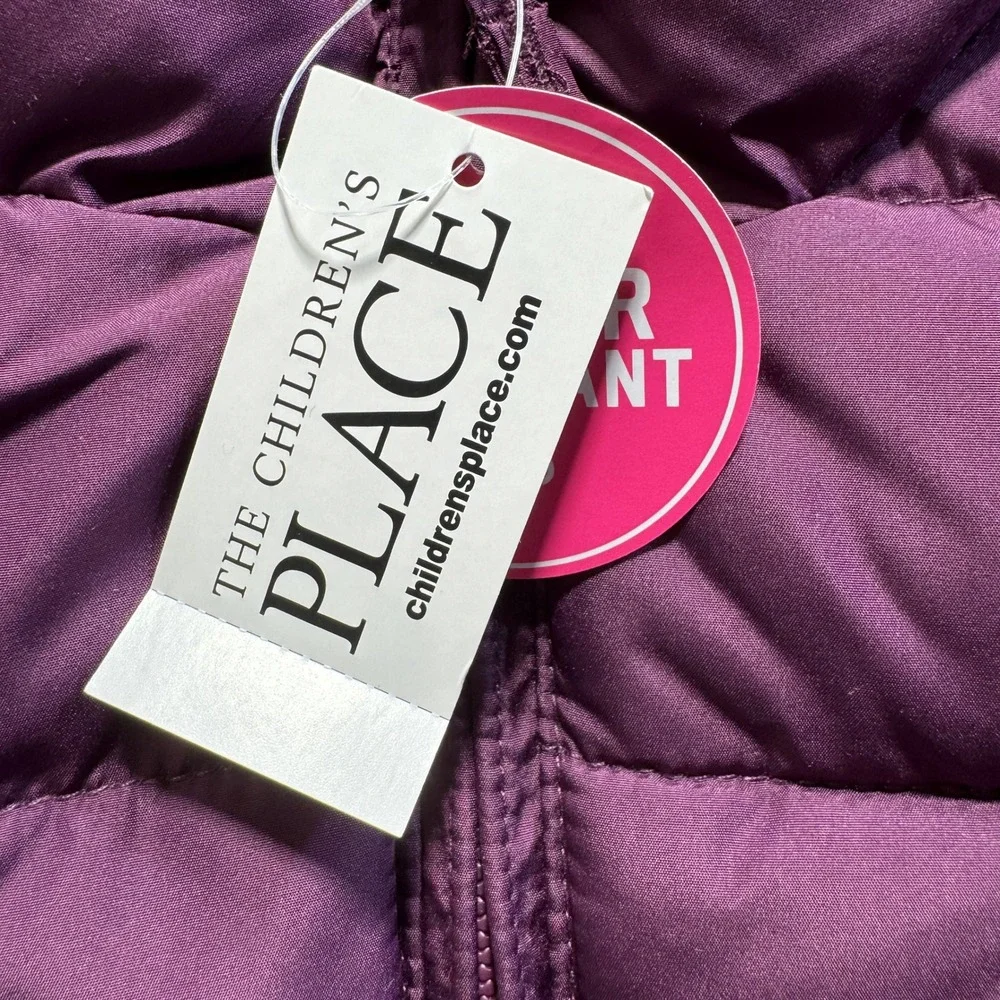 The Children's Place Puffer‎ Jacket Girl Sz XL Purple New With Tags
